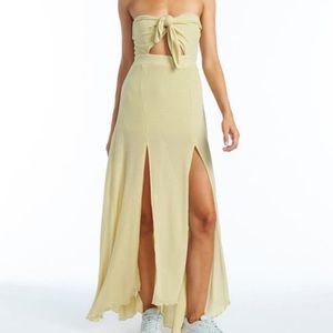 Lioness Adrianne Strapless Maxi Dress - CHAMPAGNE